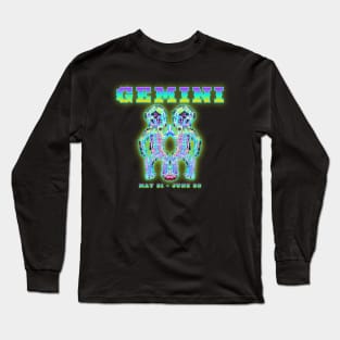 Gemini 8b Black Long Sleeve T-Shirt